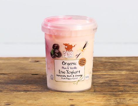 Limited Edition Plum & Vanilla Yogurt, Organic, Brown Cow Organics (450g)