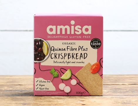 quinoa fibre plus crispbread amisa