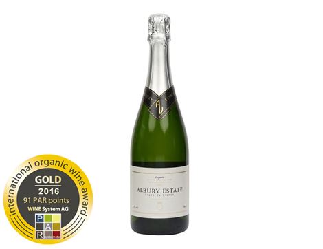 Albury Estate Blanc de Blancs, 2015, Organic (75cl)