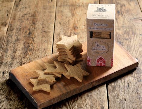 Gingerbread Star Biscuits, Organic, Authentic Bread Co. (150g)