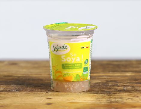 Lemon & Lime Layered Soya Yogurt, Organic, Sojade (125g)