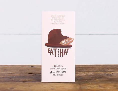 Dark Chocolate 95% Cocoa, Organic, Eat Your Hat (81g)