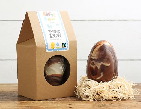 organic marbled chocolate egg cocoa loco