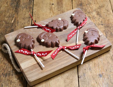 Milk Chocolate Santa Lollies, Organic, Cocoa Loco (5 x 40g)